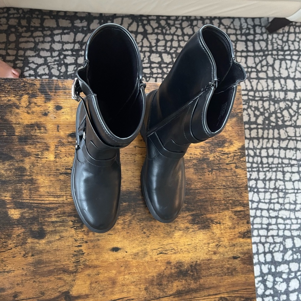 GAP Black Combat & Moto Boots - Picture 5 of 9